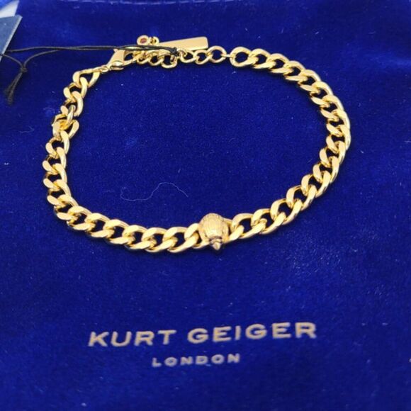 Kurt Geiger Gold Curb Chain Eagle Bracelet NWT!NEW!